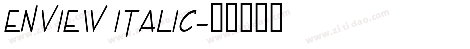 Enview Italic字体转换